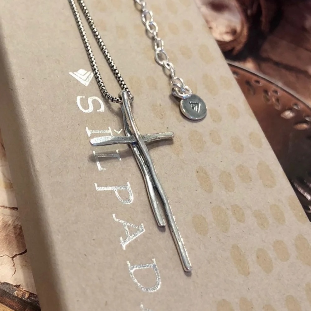 Silpada N5359 Cross Twig Pendant Sterling Silver Necklace - Picture 5 of 15